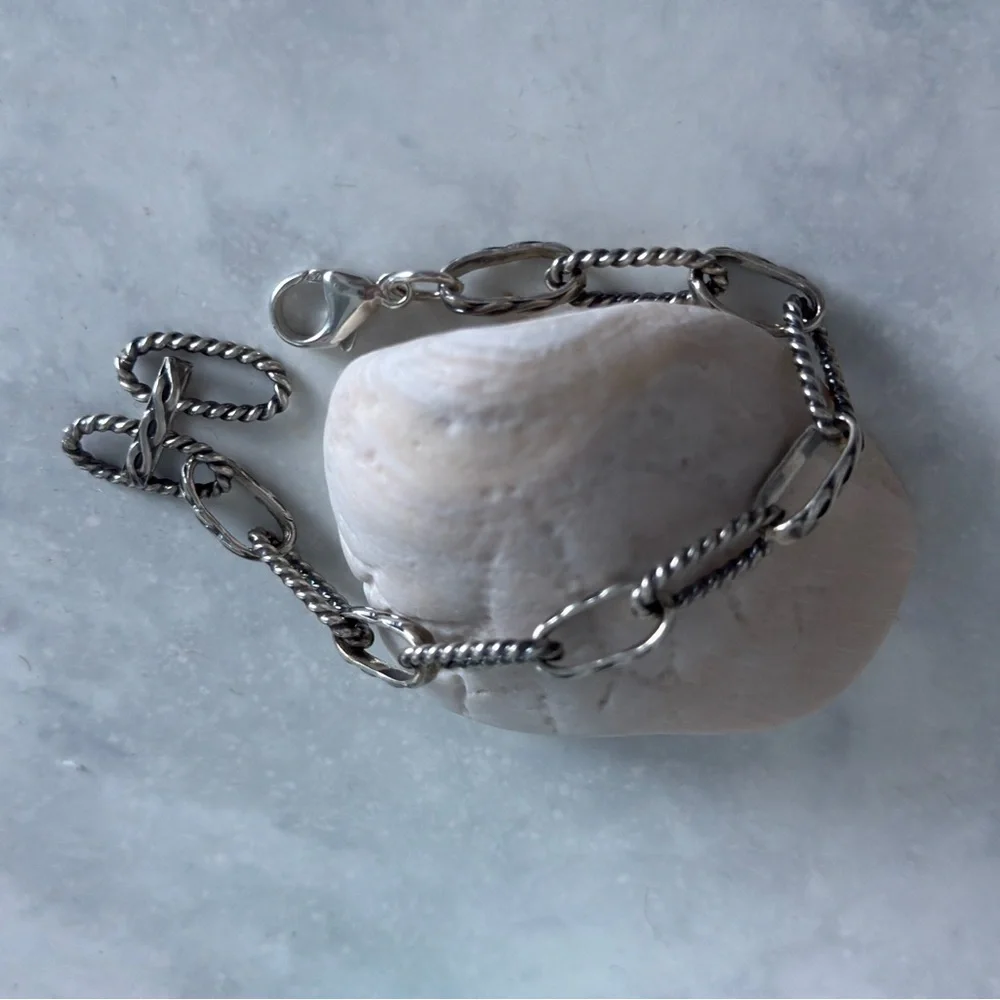 Sterling Silver Chain Bracelet New - Picture 5 of 6